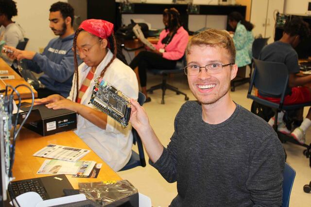 student in the summer internship program supported by intel and the national science foundation
