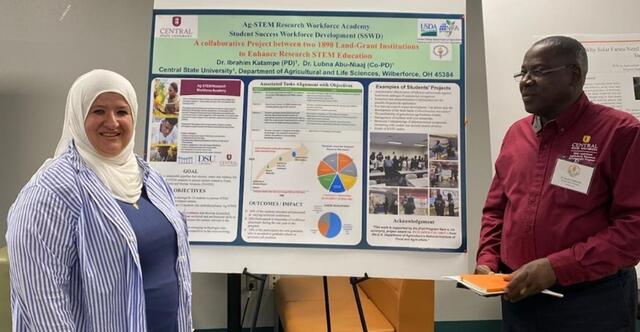 Dr. Lubna Abu-Niaaj and Dr. Ibrahim Katampe SSWD Symposium 2025