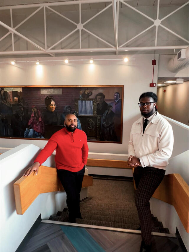 Writing Center staff in Library 