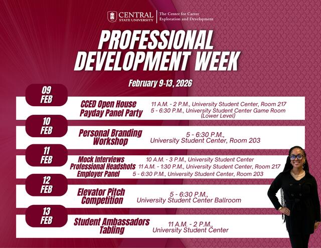 Professional Development Week Schedule 2026